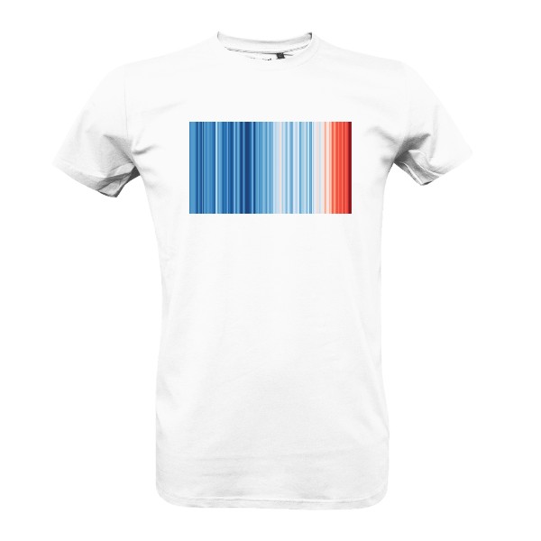 100% BIO tričko "Warming stripes" - pánské