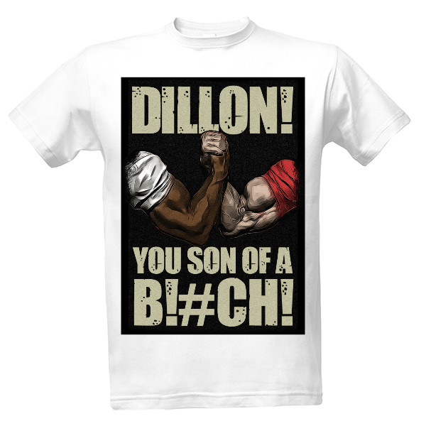 Tričko s potlačou Predator - Dillon! white